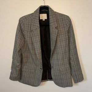 Target black and white plaid blazer